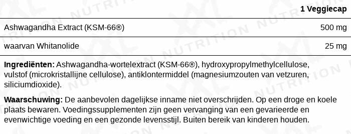 Ashwagandha KSM-66® - 500mg - XXL Nutrition