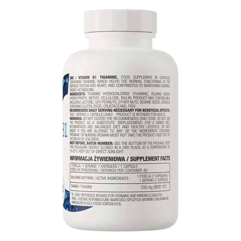 Vitamin Vitamine B1 Thiamine 60 capsules