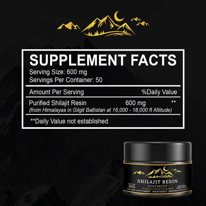 ShilajiBulk - Hiamalaya Shilajit Resin 600mg - BeBulk Nutrition