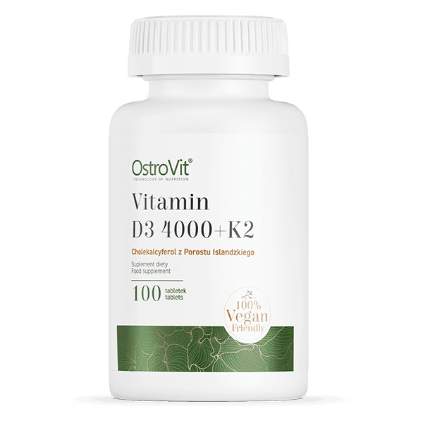 12 x OstroVit Vitamine D3 4000 IE + K2 VEGE 100 tabletten