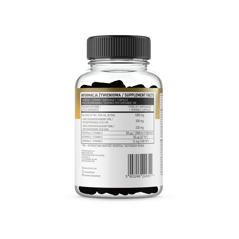 Omega 3 D3+K2 90 Softgels OstroVit